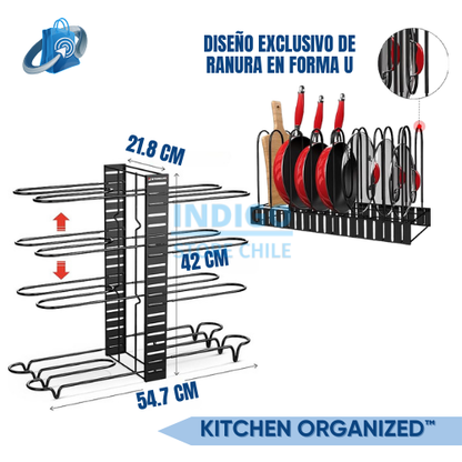 KITCHEN ORGANIZED™- Organizador Para Ollas Y Sartenes